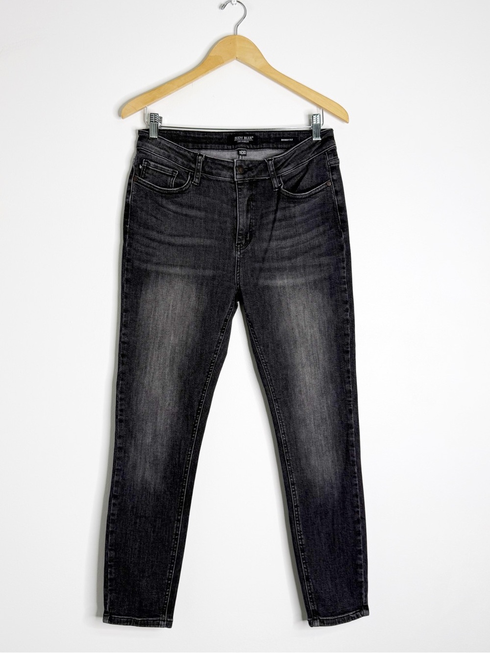 Judy Blue Skinny Jeans Size 11/30 Gray Black Wash Stretch Denim JB8858